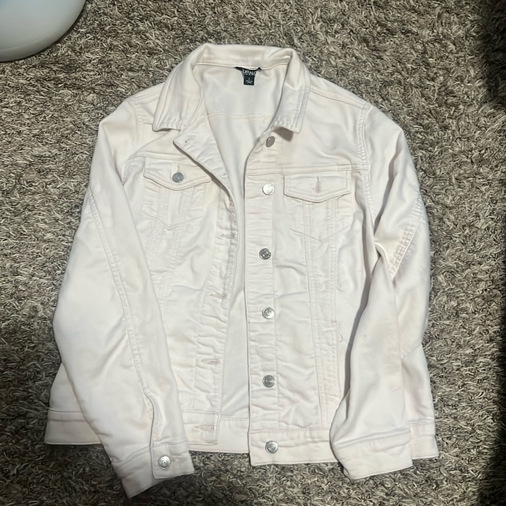 White jean jacket